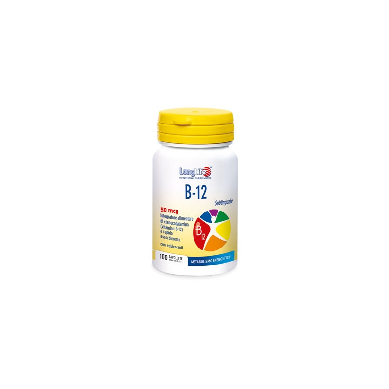 LONGLIFE B12 50MCG SUBL 100TAV
